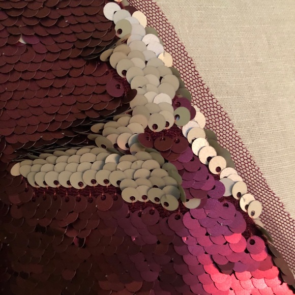 Free People Red & Gold Sequin Top - Picture 2 of 4